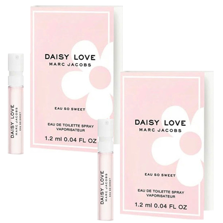 1 ฟรี 1 MARC JACOBS Daisy Love Eau So Sweet Eau de Toilette 1.2ml น้ำหอมผู้หญิง แนวกลิ่น Fruity-Floral กลิ่นหอมของดอกไม้สดและผลไม้ เสน่ห์แห่งความเยาว์วัยและความสดใส